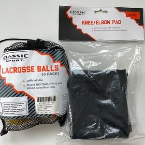 Lacrosse Balls and Soft Knee/Elbow Pads